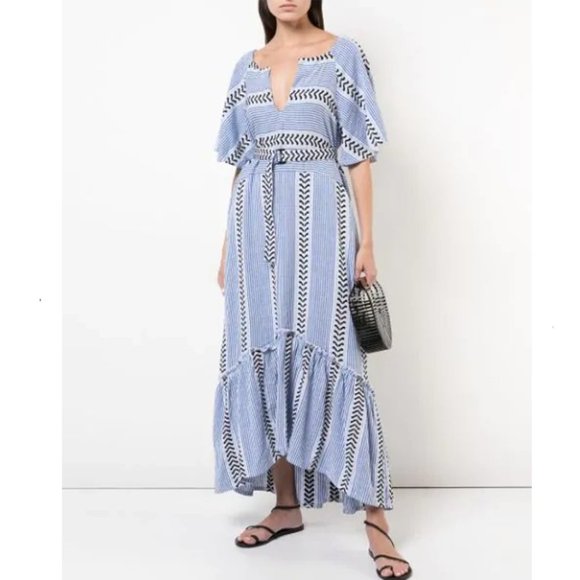 Lemlem Kesiti Butterfly Kaftan In Blue Medium P324 - Picture 10 of 10